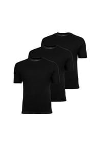 SCOTCH & SODA - Herren T-Shirts, 3er Pack, Rundhals - Ultra Soft Crew Neck Tee, Unterhemd - Schwarz
