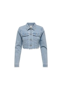 ONLY® - Jeansjacke, Klappkragen, Fransen, für Damen - 177934 LIGHT BLUE