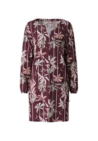 CALIDA - Damen Langarm-Nachthemd, Länge 95 cm Favourites Ground - port royal red