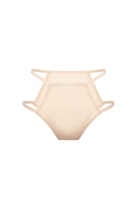 less is a'mor - Transparenter Cut-out-Mesh-Slip Teja - beige