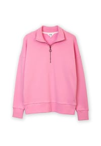 KITE - Damen Watercombe 1/4 Reißverschluß Sweatshirt Bio-Baumwolle - Rosa
