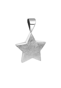 Nenalina - Anhänger Stern Charm Astro Matt Basic Halskette 925 Silber - Silber