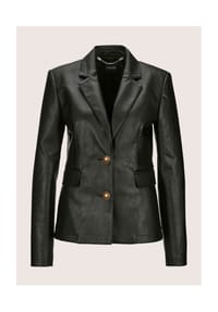 MADELEINE - Blazer aus Leder-Imitat - schwarz