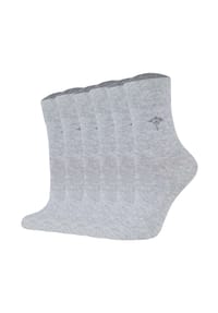 JOOP! - Damen Socken, 6er Pack - Daily Glam Organic GOTS Socks, Baumwoll-Mix, uni - Anthrazitmelange