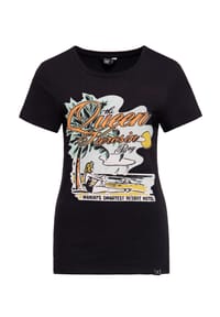 QUEEN KEROSIN - Print-Shirt mit vintage Front Print Queens Bay - offwhite