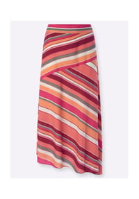 heine - Druck-Rock - grapefruit-khaki-bedruckt