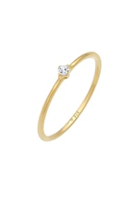 elli. PREMIUM - Ring Elli Premium Ring Stapelring Topas Solitär 925 Silber Vergoldet - Gold