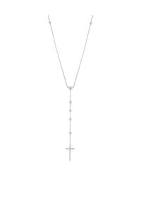 elli. PREMIUM - Halskette Rosenkranz Kette Kreuz Taufe Religion 925 Silber - Silber