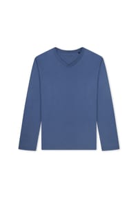 SCHIESSER - Loungewear-Oberteil Mix+Relax, V-Ausschnitt, für Herren - 843 FADED DENIM