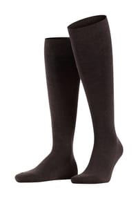 FALKE - Family Kniestrümpfe, Rippbündchen, weich, für Herren - 5450 DARK BROWN