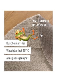 WECONhome Badteppich Marc - Hoch-Tief-Effekt - Badteppich - anthrazit grau