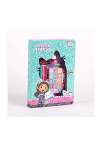 COFI - Gabby’s Dollhouse Notizbuch-Set für Kinder – Schreibwaren mit Stickern - Rosa 20x14,5x3 cm