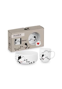 ppd - Henkelbecher Atelier Chat Cat Set, 2-tlg. - Weiß, Schwarz