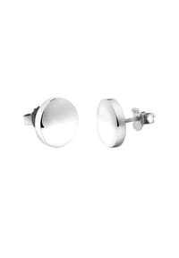 Nenalina - Ohrringe Basic Kreis Geo Brushed Ohrstecker 925 Silber - Gold
