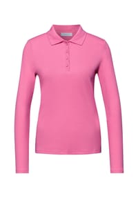 STREET ONE STUDIO - Poloshirt, Langarm, für Damen - 16272 GLOWY PINK
