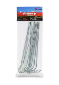 normani® - 10 Stück Zeltheringe aus verzinktem Stahl Quaqtaq - Silber