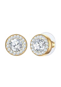 YOKOAMii - Damen Ohrringe aus Metall-Legierung in Gelbgold mit Glaskristall - gelbgold