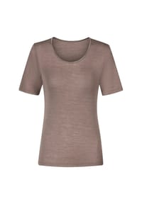 mey - T-Shirt, Halbarm, Slim, Seide, für Damen - 1279 MILK N COFFEE