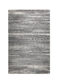 ESPRIT - Kurzflorteppich Makai - Ethno Look im modernen Used Design - grau silber