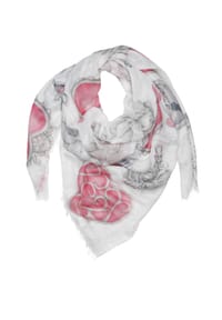 collezione alessandro® - Schal Heart im XXL-Format mit Herz und Engel - weiß