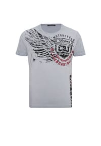 CIPO & BAXX® - T-Shirt CT809 auffällige Frontprint - GREY