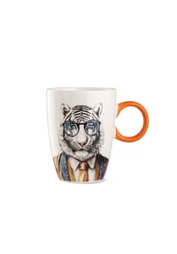 GILDE - Tasse Human Essence Tigermotiv, Tiger, Porzellan, Ø 9 cm, 81542 - mehrfarbig