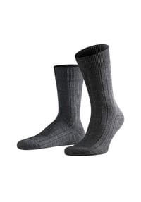 FALKE - Teppich im Schuh Socken, Rippbündchen, Plüschsohle, für Herren - 3000 SCHWARZ