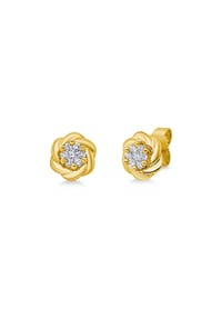 MONCARA - Damen Ohrstecker, 585er Gold, 14 Diamanten zus. ca. 0,20 Karat - Gelbgold