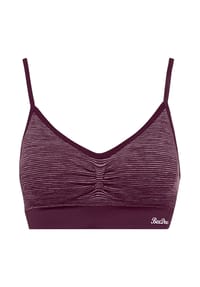 BeeDees® - Damen Bustier Comfee Strap Top mit herausnehmbaren Cups und verstellbaren Trägern - aubergine