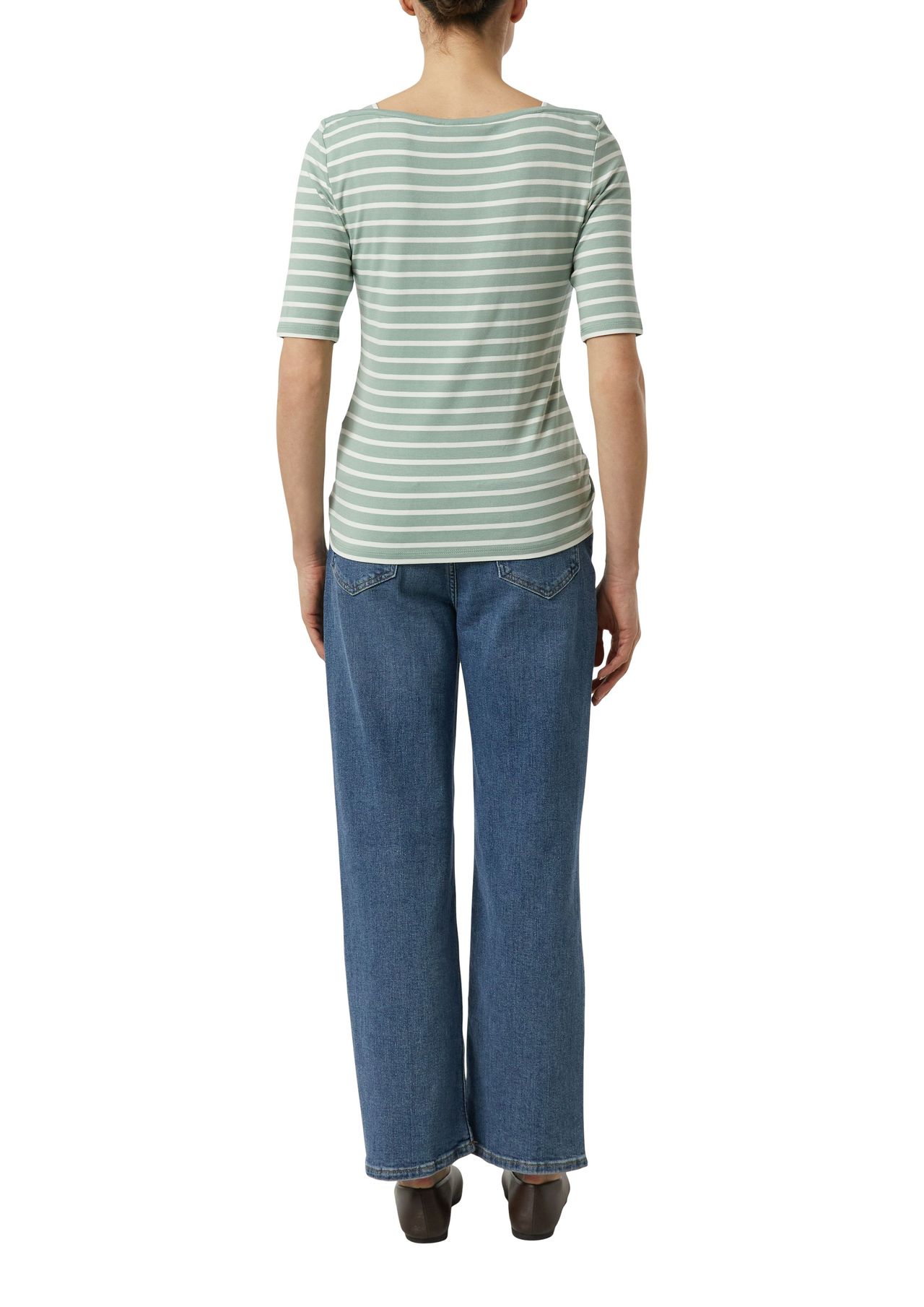 Comma, Shirt, U-Boot-Ausschnitt, FüR Damen, GrüN, 34