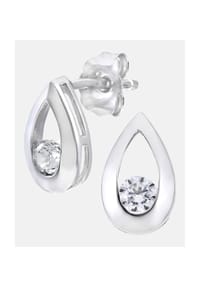 Diamant L'eternel - Ohrstecker, mit Zirkonia, 375 Weißgold - white gold