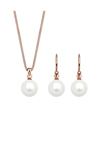 elli. - Schmuckset Muschelkernperle 925 Sterling Silber Geschenkidee - Gold