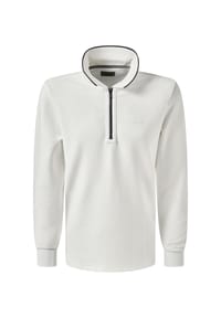 pierre cardin - Langarmshirt mit Reißverschluss - Elfenbein