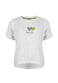 ROADSIGN® australia - Damen T-Shirt Hearts aus Baumwolle mit Herzprint - weiss