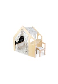 Pinolino® - Spielhaus 'Thilda', inkl. Stoffdach Dessin "Kleine Flitzer", 3-tlg. - 