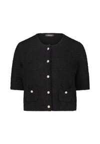 Vera Mont - Strick-Cardigan mit Rundhalsausschnitt - Schwarz
