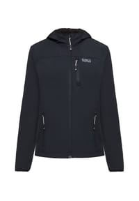 GLOBETROTTER - Softshelljacke Outdoor, Kapuze, für Damen - BLACK BEAUTY