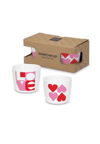 ppd - Eierbecher Love & Hearts Graphic Egg Cup Set, 2-tlg. - Mehrfarbig