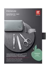 ZWILLING PREMIUM - Maniküre Set, 3-teilig, veganes Leder, grau - GRAU