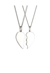 elli. - Halskette Set Mit Herz Freundschaftsketten 925 Sterling Silber - Gold
