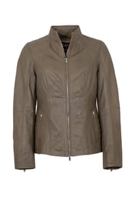 JILANI - Damen Lederjacke Lammnappa dark sand - dark sand