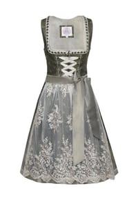 MarJo - Dirndl, knielang, eckiger Ausschnitt, für Damen - 138 AUBERGINE