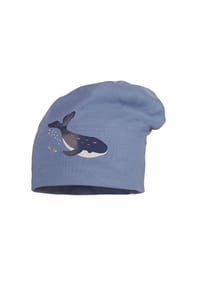maximo® - MINI-Beanie middle Jersey uni , Bügelmotiv, UV 50 - aloe
