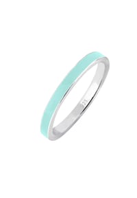 elli. - Ring Stapelring Basic Emaille 925 Silber - Hellblau