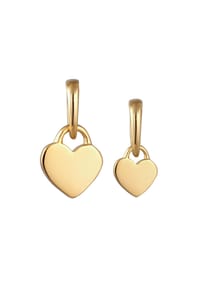 elli. - Schmuckset Anhänger Herz 925 Sterling Silber - Gold