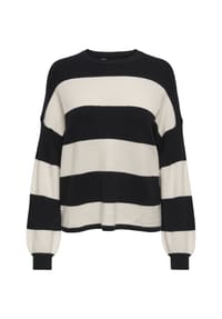 ONLY® - Pullover, Streifen, Ballonärmel, für Damen - 177911019  BLACK/W