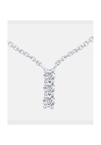 Diamant L'eternel - Kette mit Anhänger, mit 0.1 ct Diamant, 375 Weißgold - white gold