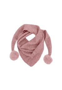 maximo® - MINI GIRL-Dreiecktuch, Pompons - mittelgraumeliert