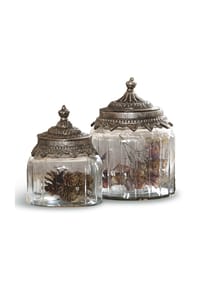 LOBERON Glasdosen 2er Set Laféline klar/silber - Dosen - klar/silber