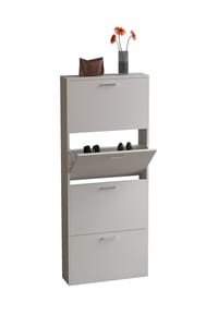 VCM. - Holz Regal Kipper Schuhregal Schuhschrank Schuhkipper 4 Sulos L - Weiß